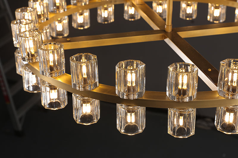 Arcachon 2 Tierd Round Chandelier 60"
