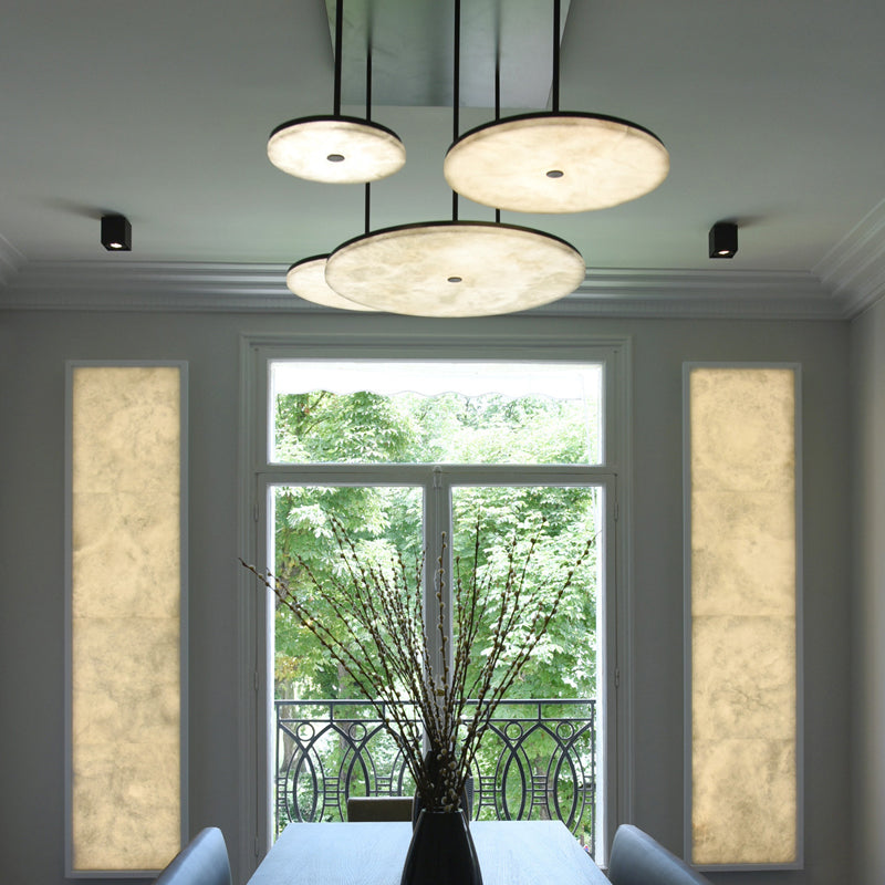 Alabaster Chandelier Light for Living and Dining Spaces