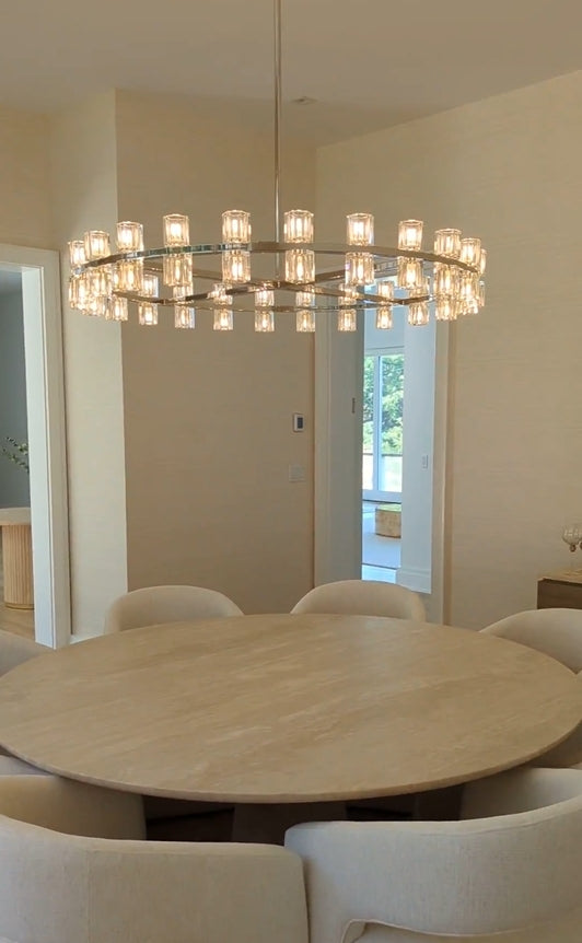 Arcachon 2 Tierd Round Chandelier 60"