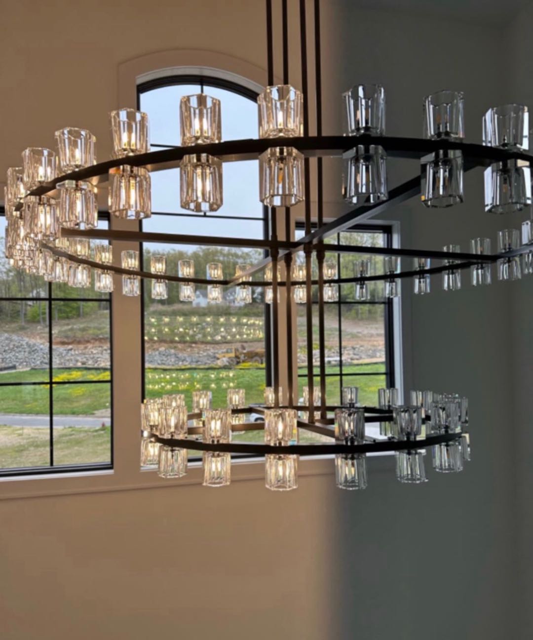 Arcachon 2 Tierd Round Chandelier 60"