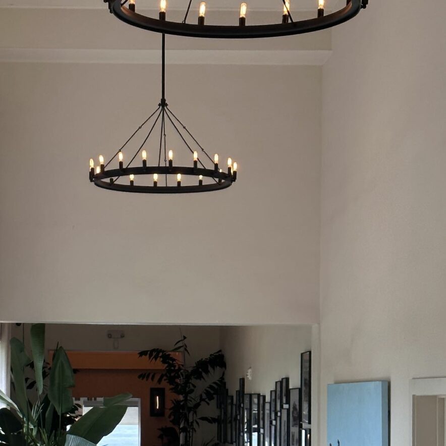 Vintage Filament Rectangular Chandelier For Living Room Dining Room