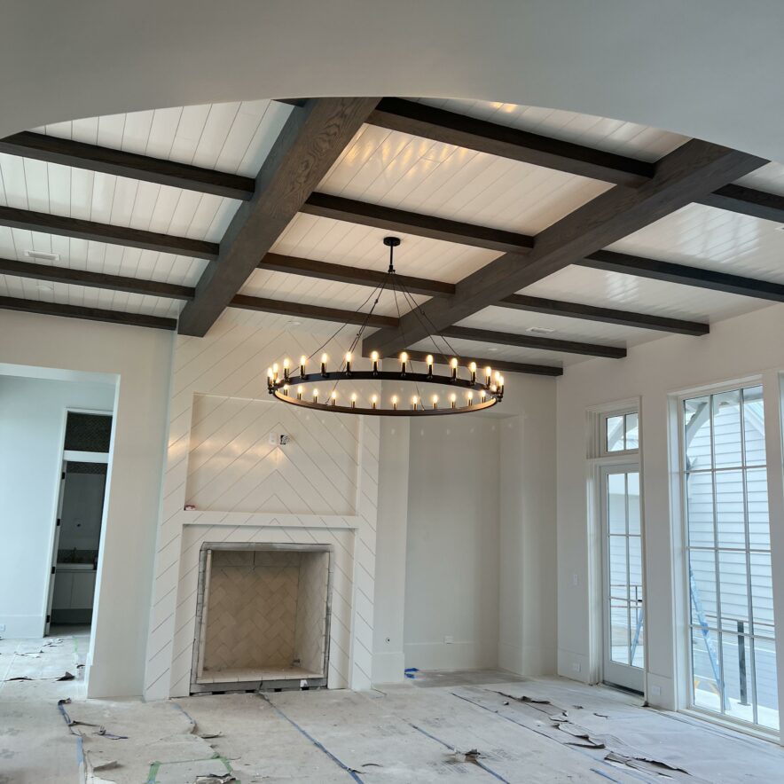 Vintage Filament Rectangular Chandelier For Living Room Dining Room