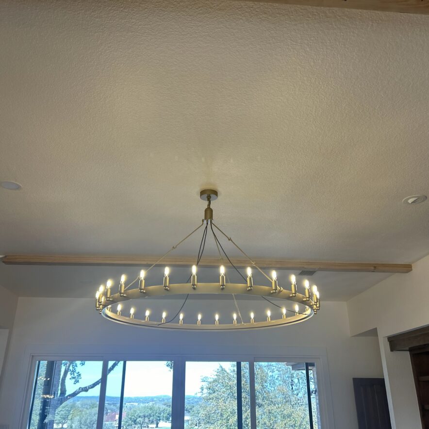 Vintage Filament Rectangular Chandelier For Living Room Dining Room