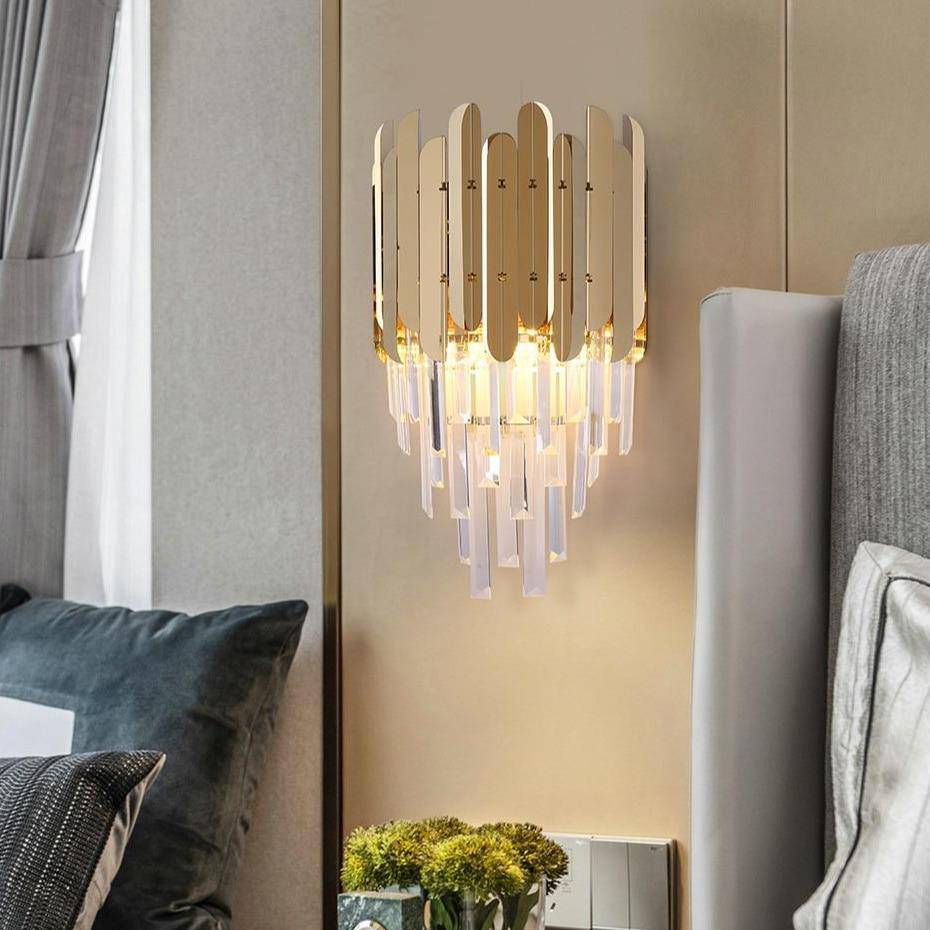Legan Gold Plated Crystal Wall Sconce