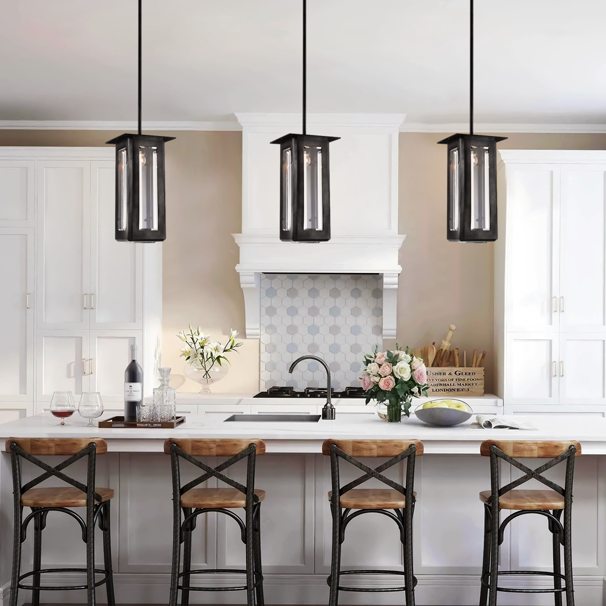 Baluster Rectangle Pendant Light