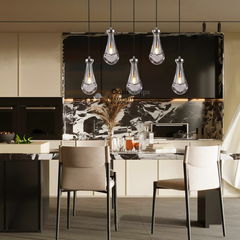 Raindrop Linear Chandelier 5 LIGHTS L 36"