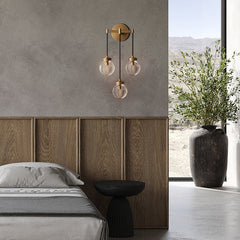 Pearl Crystal 3-Head Wall Sconce