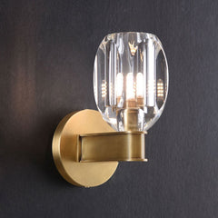 Spike Crystal Glass Cup Wall Sconce