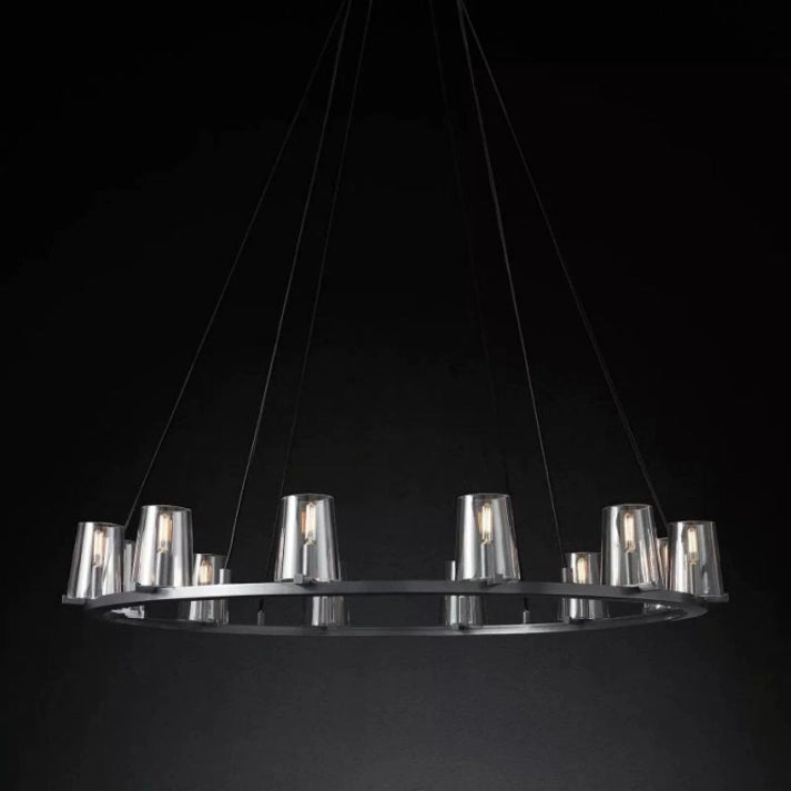 Kuseay Glass Round Chandelier 48"