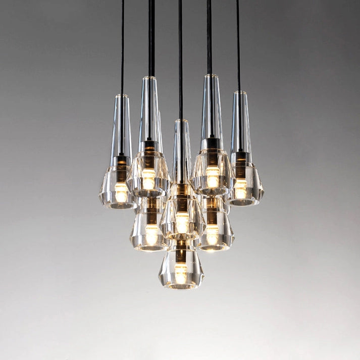 Modernity Cone Crystal Pendant Chandelier
