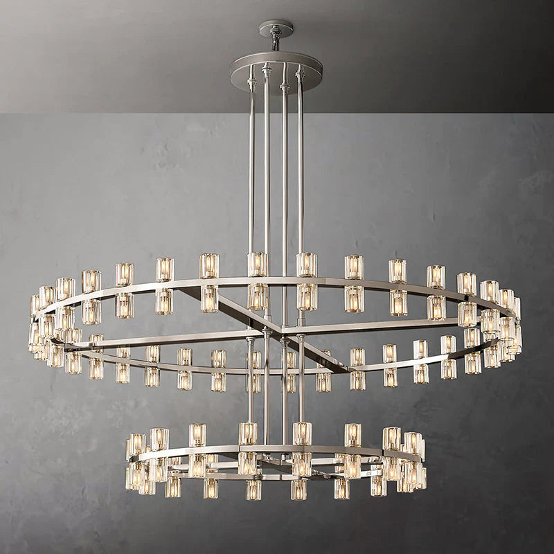 Arcachon 2 Tierd Round Chandelier 60"