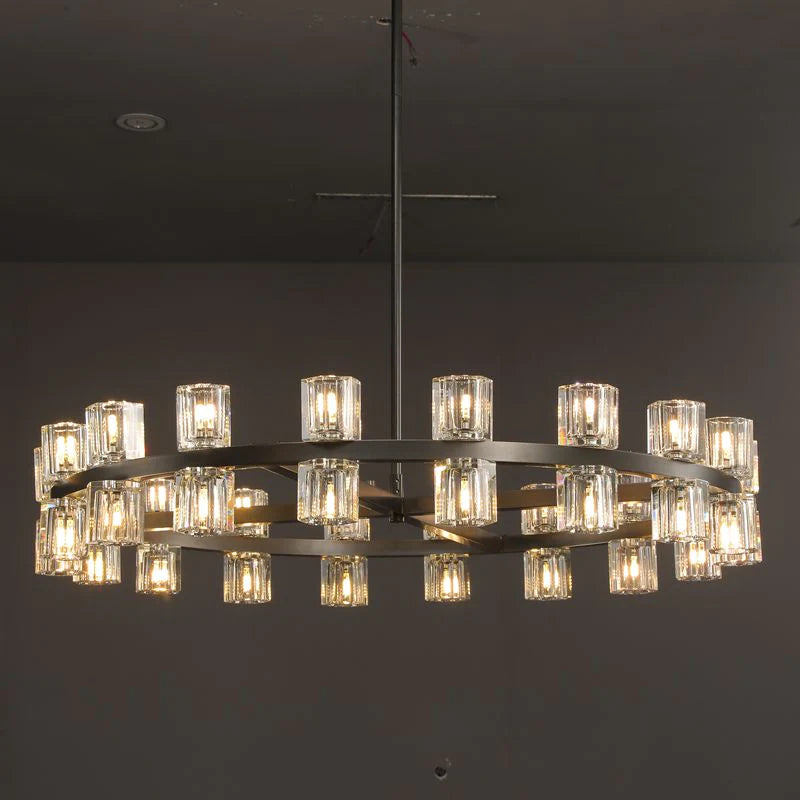 Arcachon 2 Tierd Round Chandelier 60"