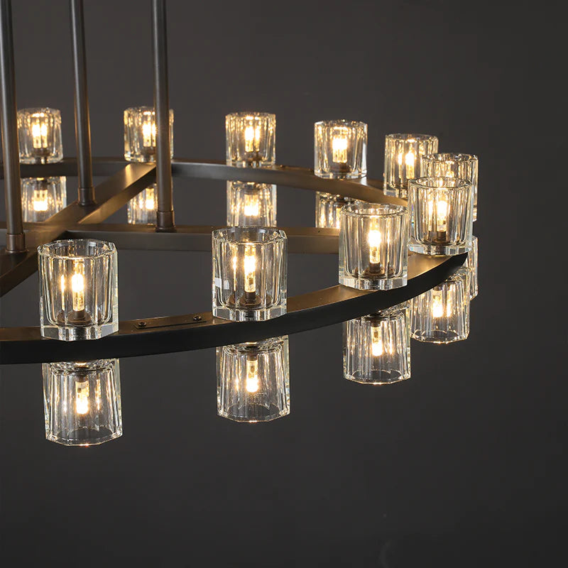 Arcachon 2 Tierd Round Chandelier 60"