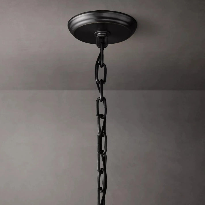 San Marco Handmade Glass 2-Tier Round Chandelier 60"