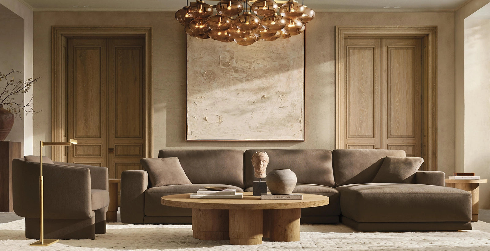 Cabretta Round Chandelier 60''