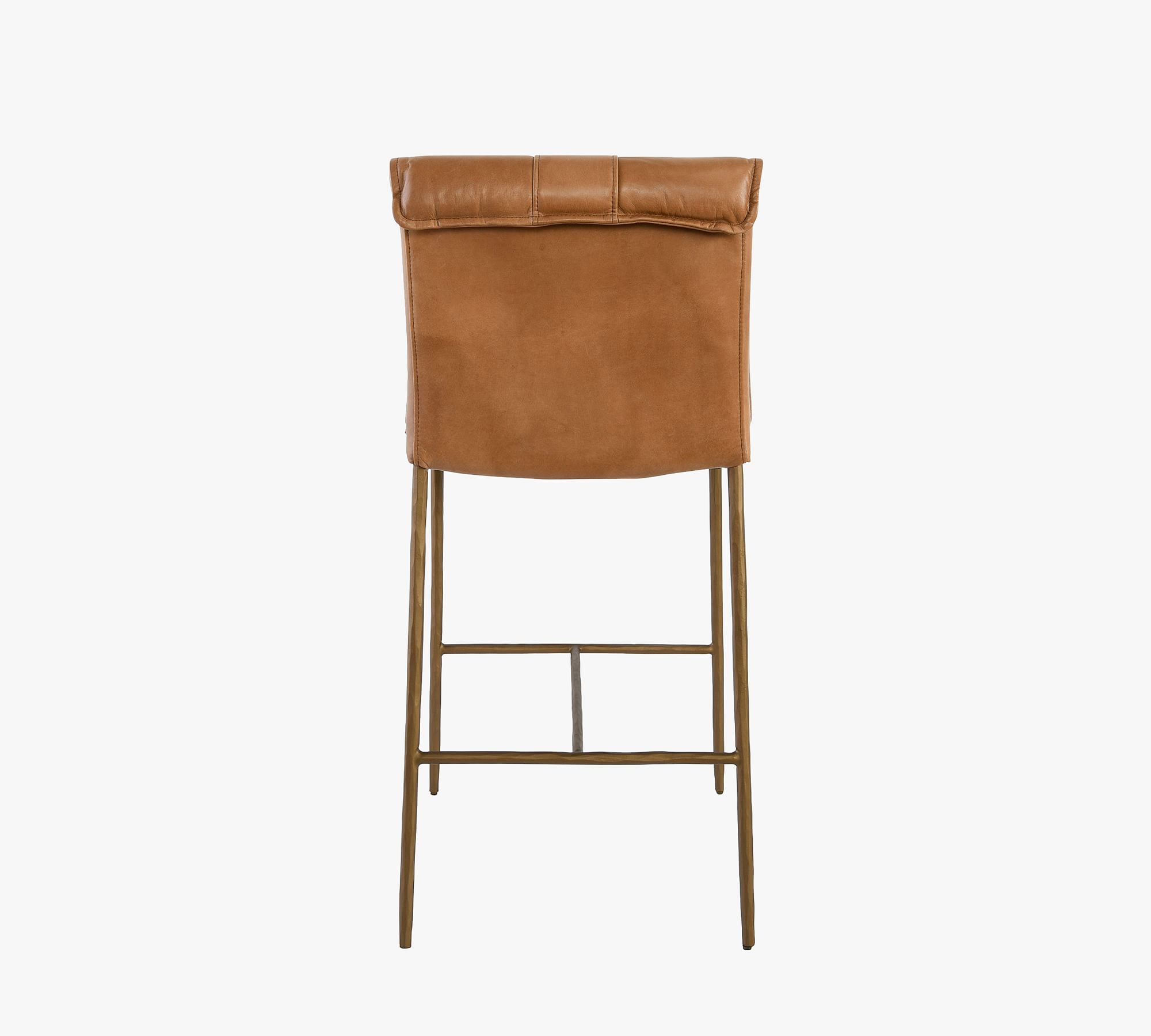 Eugia Leather Stool  39'' 43''H
